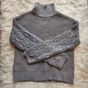 UNIVERSAL THREADS Gray Mock-neck Knitted Gray Cotton Sweater, Size Small, NWT